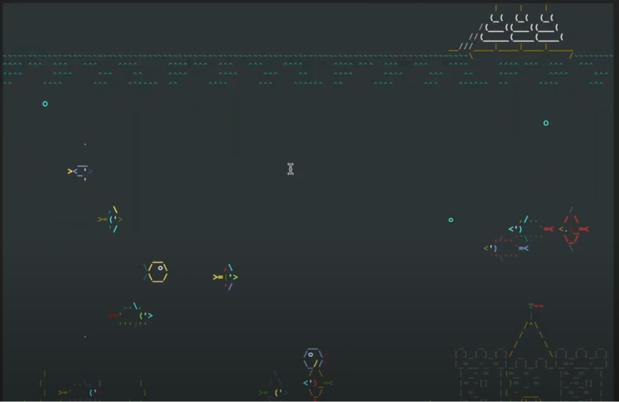 图 3：让 Claude 困惑不已的 ASCII 水族馆场景